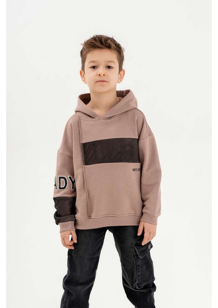 Kapüşonlu Ribanalı Pamuk Erkek Çocuk Sweatshirt fırsatları