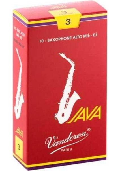 SR263R Java Red Cut Alto Sax Kamışı (10'lu) No. 3