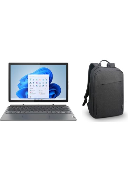 Ideapad Duet 5 12IRU8 Intel Core I7 1355U 16GB 1 Tb SSD 12.4" 2.5k (2560X1600) W11PRO Ikisi Bir Arada Bilgisayar 83B30048TX P6 + Lenovo B210 15.6" Siyah Çanta Hediyeli