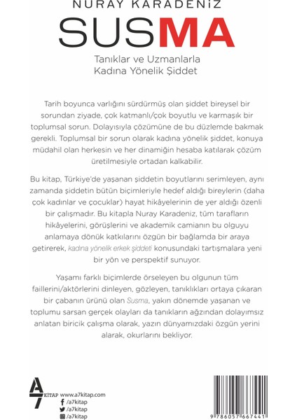 Susma - Nuray Karadeniz fiyatları