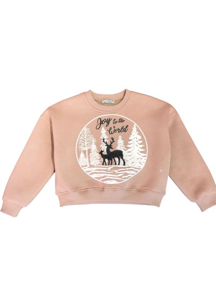 Kız Çocuk Kış Temalı Sweatshirt