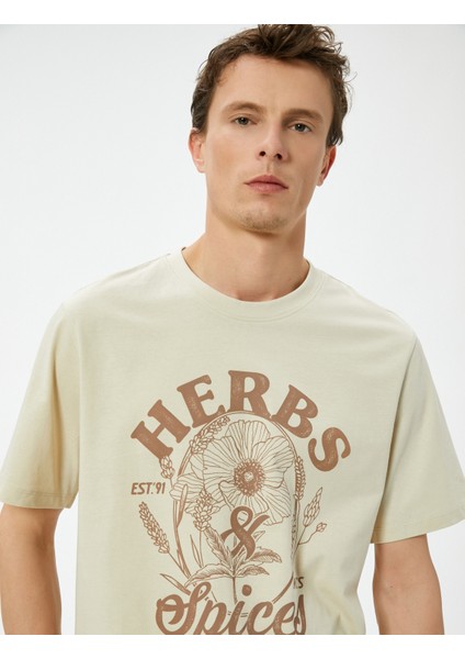 Kolej Baskılı Tişört Bisiklet Yaka Kısa Kollu Pamuklu fiyatları