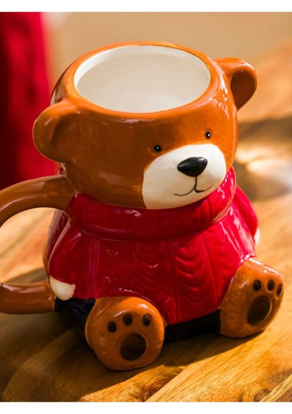 Kahverengi Ayı Teddy Figürlü Seramik Kupa 520 cl modelleri