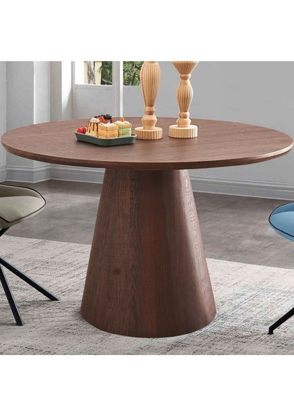 Hemera Ceviz Ahşap Yemek Masası 120X120
