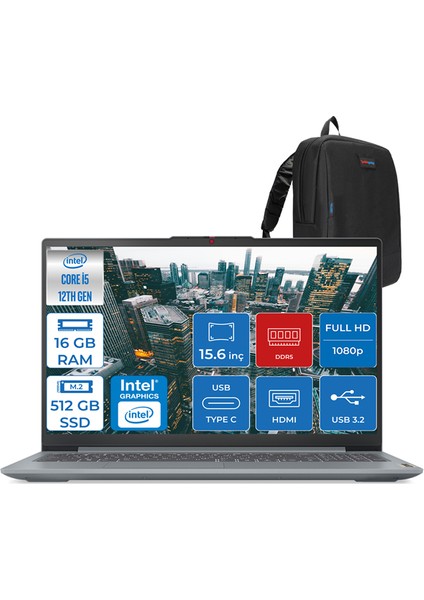 Ideapad Slim 3 Intel Core I7 13620H 16GB Lpddr5 512GB SSD WIN11PRO 15.6" Fhd IPS Taşınabilir Bilgisayar ID83EM00C5TRP01 + Zettaçanta