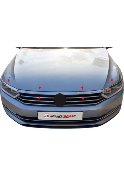 Vw Passat 8.5 Far Üst Çıtası 3 Prç Krom 2019 ve Sonrası