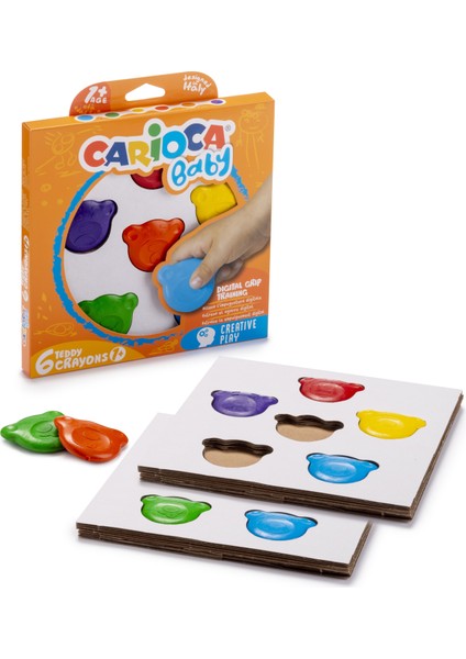 Süper Yıkanabilir Bebek Keçeli Boya Kalemi 6'lı ve Teddy Baby Crayons 6'lı +1 Yaş fiyatları