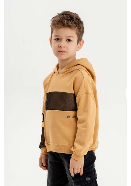 Kapüşonlu Ribanalı Pamuk Erkek Çocuk Sweatshirt fiyatları