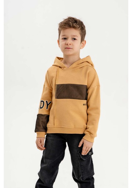 Kapüşonlu Ribanalı Pamuk Erkek Çocuk Sweatshirt modelleri