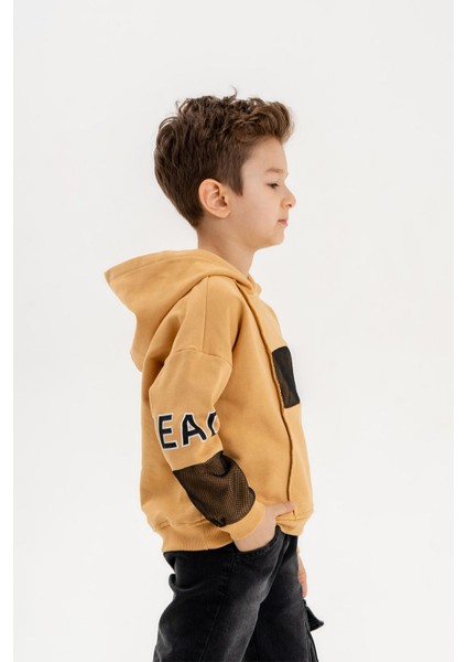 Kapüşonlu Ribanalı Pamuk Erkek Çocuk Sweatshirt fırsatları