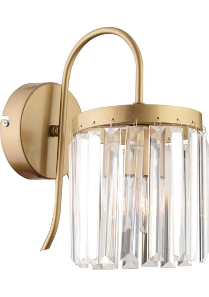 Altın Renkli Kristal Taşlı Metal Duvar Aplik, Yatak Odası ve Salon için Şık Tasarım fırsatları