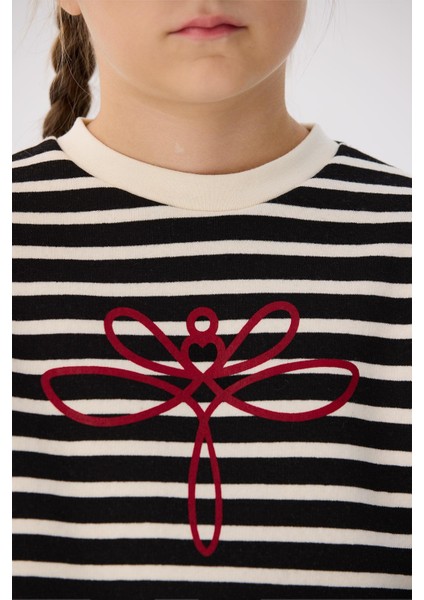 Bg Store Kız Çocuk Çizgili Sweatshirt modelleri