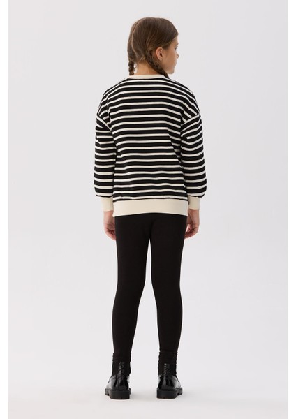 Bg Store Kız Çocuk Çizgili Sweatshirt fırsatları