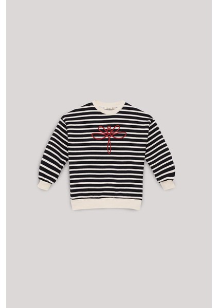 Bg Store Kız Çocuk Çizgili Sweatshirt indirimleri