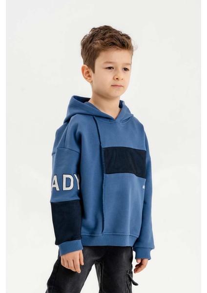 Kapüşonlu Ribanalı Pamuk Erkek Çocuk Sweatshirt fiyatları