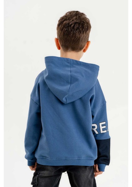 Kapüşonlu Ribanalı Pamuk Erkek Çocuk Sweatshirt fırsatları