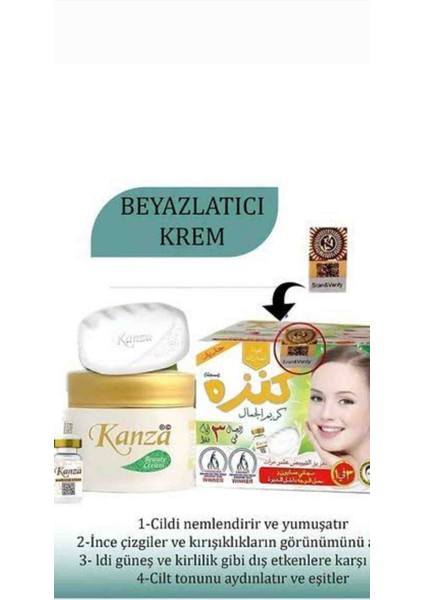 Kanza Beyazlatıcı Krem 3lu Set