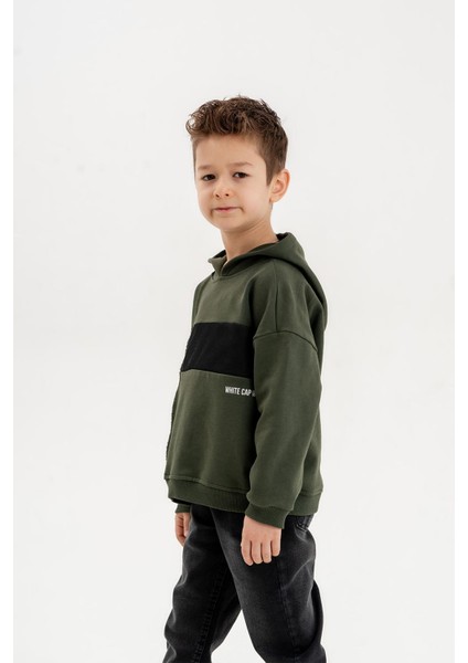 Kapüşonlu Ribanalı Pamuk Erkek Çocuk Sweatshirt fırsatları