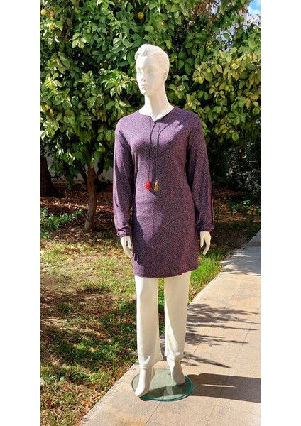 Kadın Tunik Ip Detaylı Kolları Lastikli modelleri