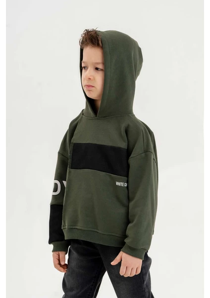 Gold Class Kidswear Kapüşonlu Ribanalı Pamuk Erkek Çocuk Sweatshirt