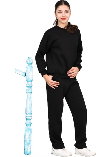 Kız-Erkek Çocuk 3 Iplik Şardonlu Içi Pamuklu Basic Bisiklet Yaka Eşofman Takımı indirimleri