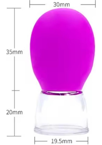 Mini Silikon Vakumlu Mika Yüz Masaj Kupası 4'Lü Karışık Set Mor Renk fiyatları