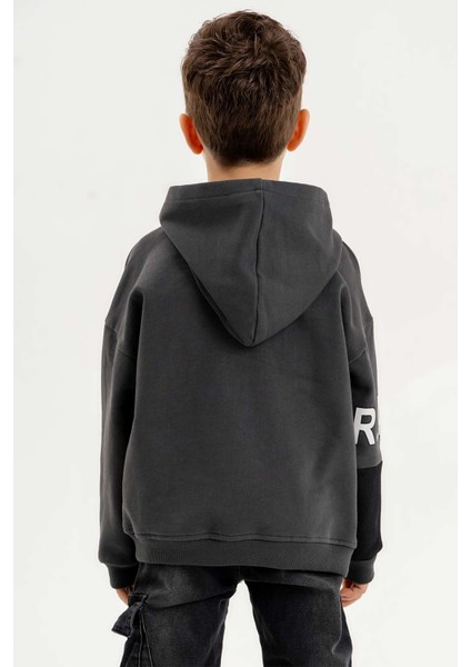 Kapüşonlu Ribanalı Pamuk Erkek Çocuk Sweatshirt fırsatları