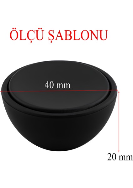 Piyano Polimer Düğme Kulp İçbükey Mat Siyah Dolap Mobilya Mutfak Dolabı Çekmece Kulpu Kulbu 5 ADET
