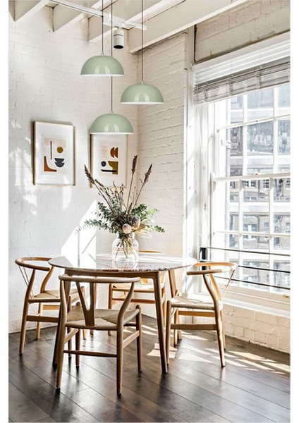 Mint Yeşili Sarkıt Avize, Şık ve Dekoratif Aydınlatma, Metal, 26x26, 1 Ampüllü modelleri