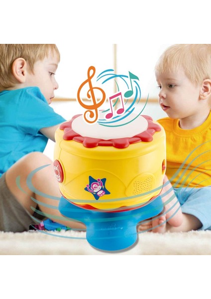Sesli Işıklı I Kaya Davul I Pilli Sarı Müzik Aleti Eğitici Eğlenceli I Bebek Çocuk Oyuncak
