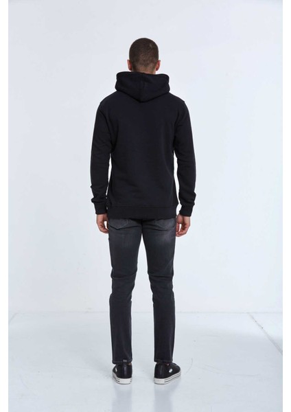 North Kapüşonlu Erkek Sweatshirt Siyah indirimleri