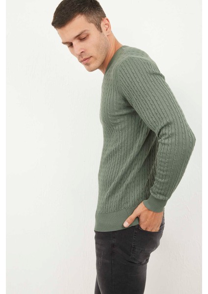 Peter V Yaka Erkek Triko Kazak Yeşil modelleri