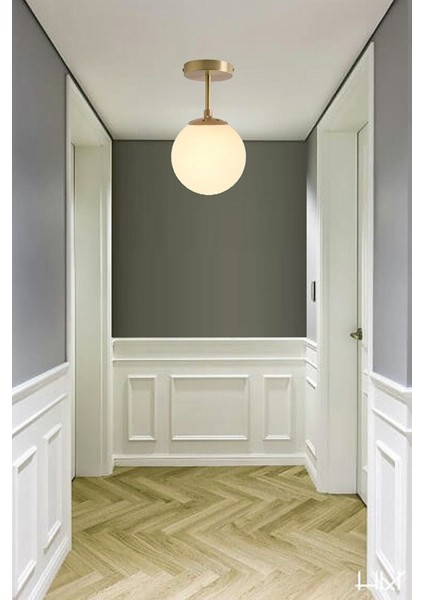 Modern cam globe avize, şık tasarım ve zarafet katan beyaz aydınlatma.