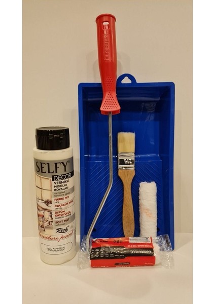 Selfy Decor 500 cc (750 Gr) Kardelen Kendinden Vernikli Dolap Boyama Seti