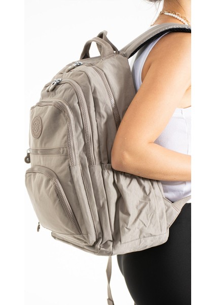Unisex Suya Dayanıklı Renkli Krinkıl Kumaş Çok Gözlü Orta Boy Laptop Okul ve Sırt Çantası PS3013 fiyatları