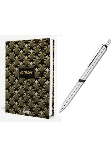 Bez Ciltli Çizgili Defter Yaprak9 + Mikro Tükenmez Kalem 2 Li Set