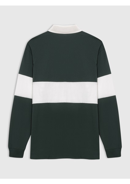 Erkek Koyu Yeşil Gap Logo Polo Yaka Colorblock T-Shirt modelleri