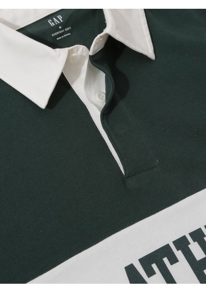 Erkek Koyu Yeşil Gap Logo Polo Yaka Colorblock T-Shirt fiyatları