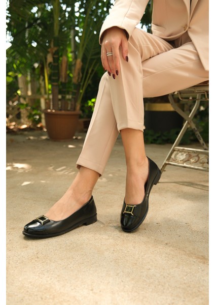 Juana Inna Kadın Hakiki Deri Babet