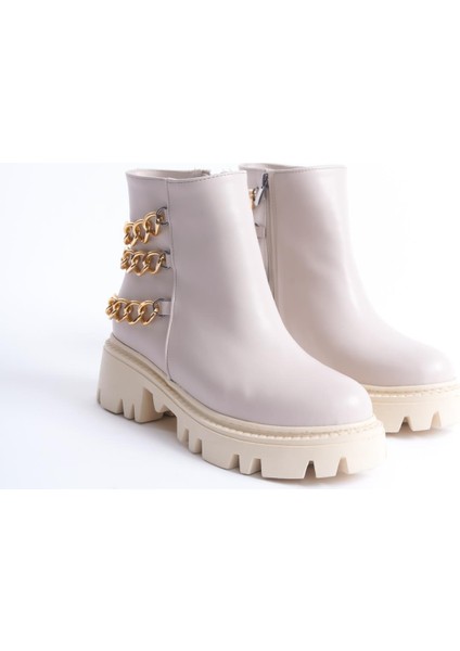 Kadın Zincir Detaylı Fermuarlı Kalın Taban Günlük Bot fırsatları