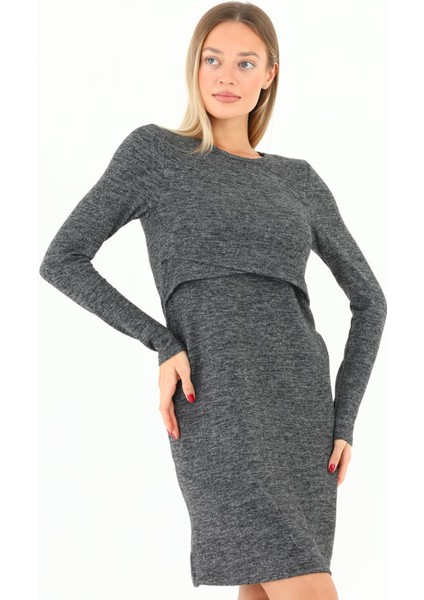 Hamile Emzirme Özellikli Esnek Yumoş Kumaş Elbise fiyatları