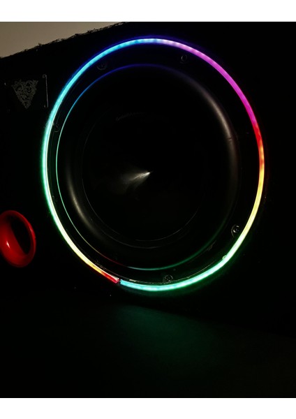 38CM Bas Çevresi Pixel Neon LED 12 Renkli 358 Modlu Kayar Ledli Magic Neon LED + Kumanda Modül