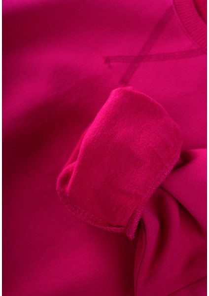 Basic Karyoka Detaylı Sweatshirt Takım 3-8 Yaş Fuşya modelleri