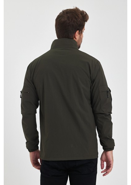 2Five Outdoor Çok Cepli Taktik Likralı Haki Renk Erkek Mevsimlik İnce Mont