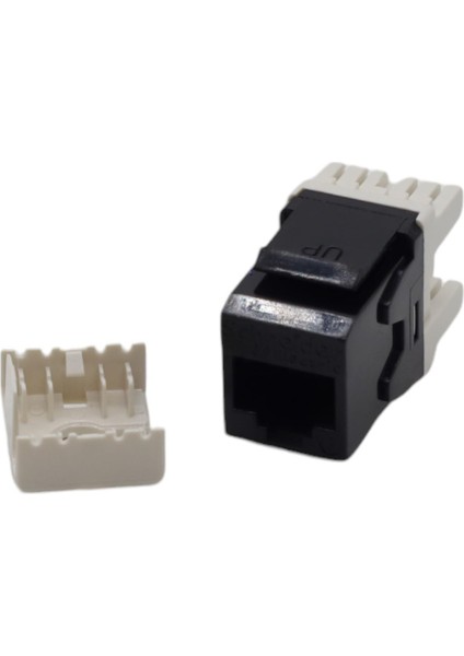 Keystone Jack Utp Cat6 180 D Siyah ( 10'lu Paket )