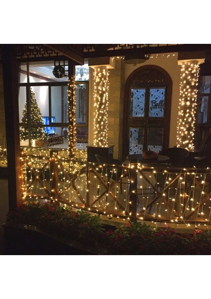 IP65 Dış Mekan LED - Gün Işığı LED - Beyaz Kablo Su Geçirmez 40 Metre Dekor LED Yılbaşı Süsleme