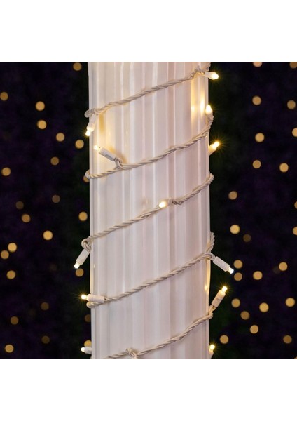 IP65 Dış Mekan LED - Gün Işığı LED - Beyaz Kablo Su Geçirmez 40 Metre Dekor LED Yılbaşı Süsleme