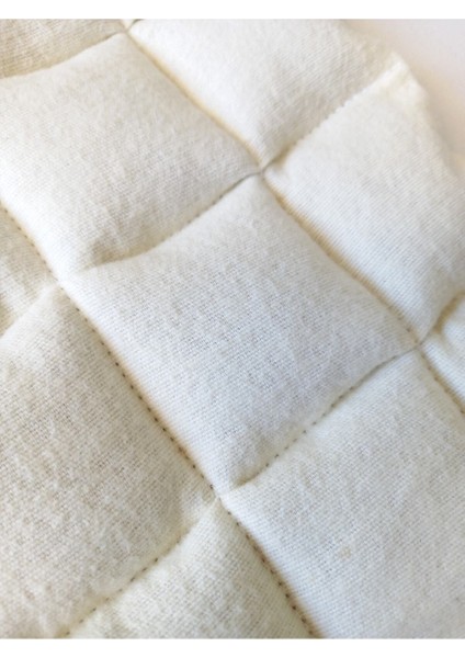 Yumuşak bebek bezi, 20x23 cm, doğal yün dolgulu, bej renk, 0- 1 yaş için konforlu fiyatları