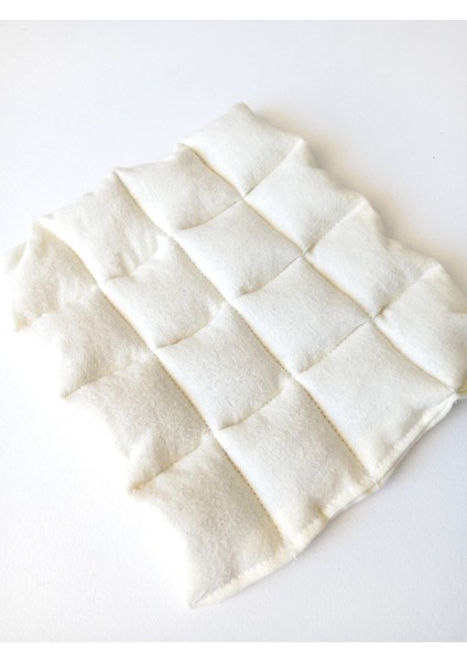 Yumuşak bebek bezi, 20x23 cm, doğal yün dolgulu, bej renk, 0- 1 yaş için konforlu indirimleri