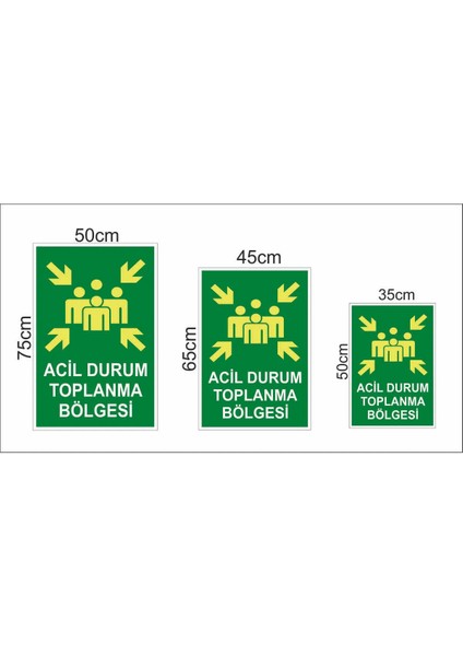 Acil Durum Toplanma Bölgesi Alüminyum Kompozit Veya Pvc (Foreks) Zemin